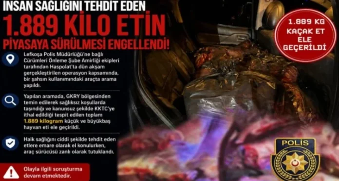 Κατάσχεση μεγάλης ποσότητα κρέατος στα Κατεχόμενα – Εντοπίστηκαν δύο τόνοι που προήλθαν από τις ελεύθερες περιοχές