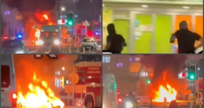 Ανθρωποκυνηγητό για τους κουκουλοφόρους που έκαψαν ελαστικά στην Κολωνακίου – Δύο σενάρια εξετάζει η Αστυνομία
